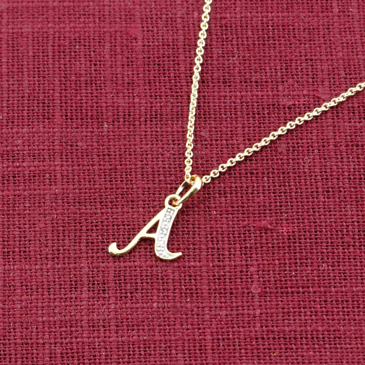 trendor Buchstaben-Anhänger A Gold 333 Kette 38 cm