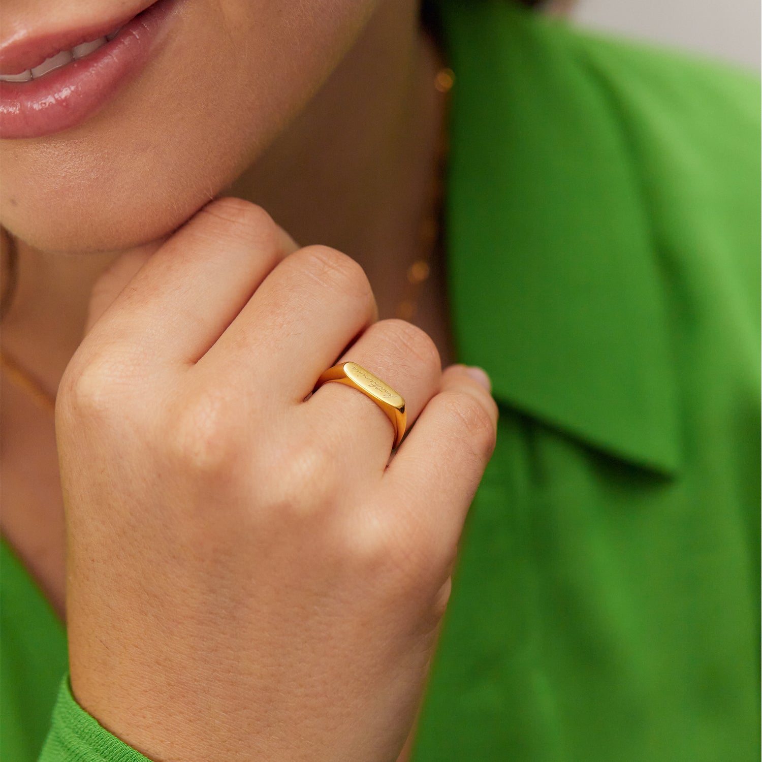 Stilnest Flat-Top Ring 925 Silber gravierbar Gr. 52