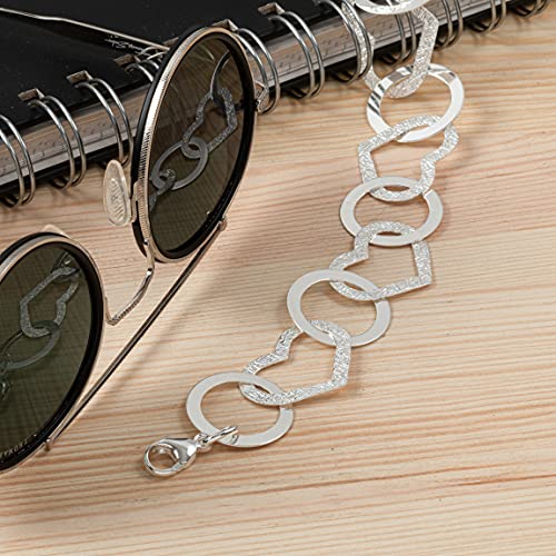 NKlaus Luna Armband Silber 925 Herz Kreis 20cm Damen