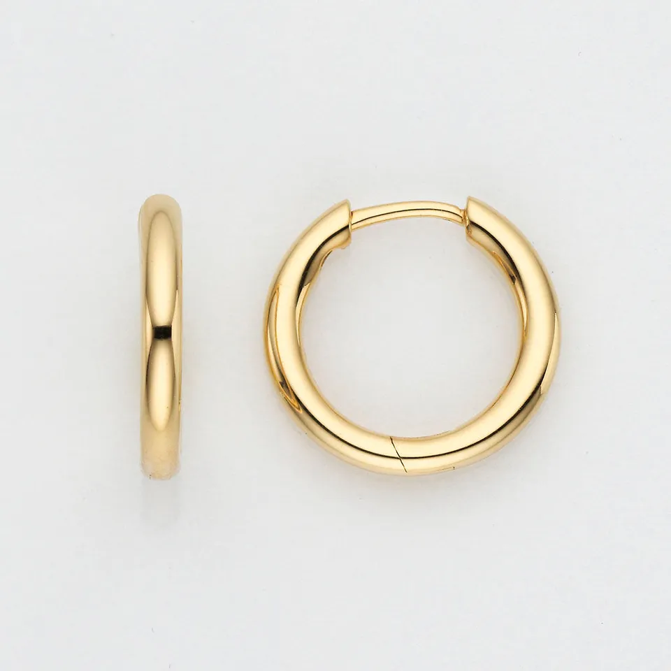 Eugen Rühle Creolen 2,3x17mm 760 Weißgold Rundrohr
