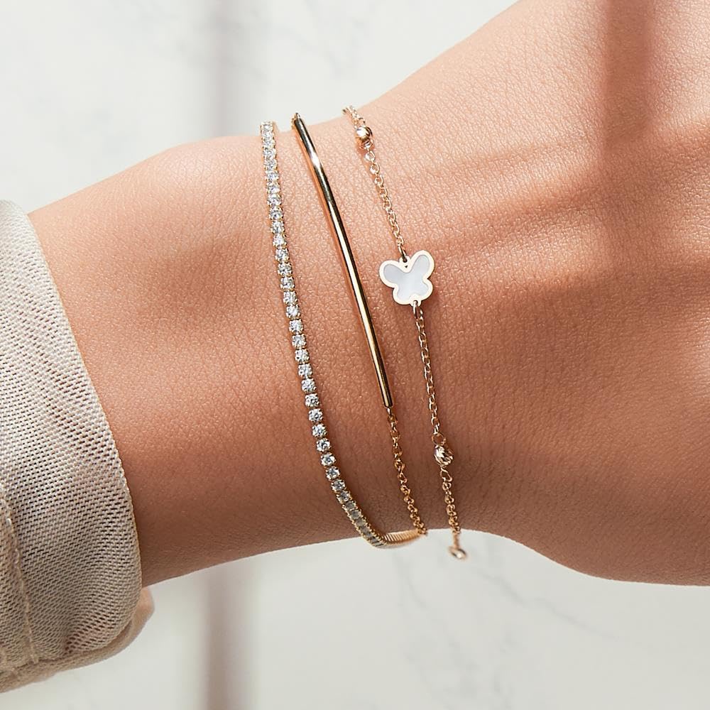 JEWLIX ID-Armbänder Schmetterlingsarmband 585er Gold Damen