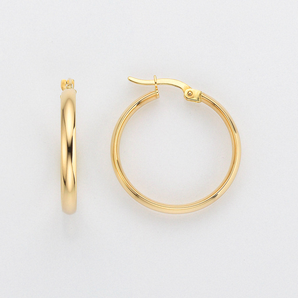 Eugen Rühle Ohrschmuck Creolen mit Bügel 2,6x23mm Ohrringe 585 Gold