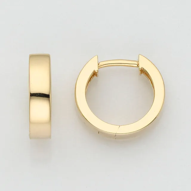 Eugen Rühle Scharnier-Creolen 3,5x15mm Huggies 585 Roségold