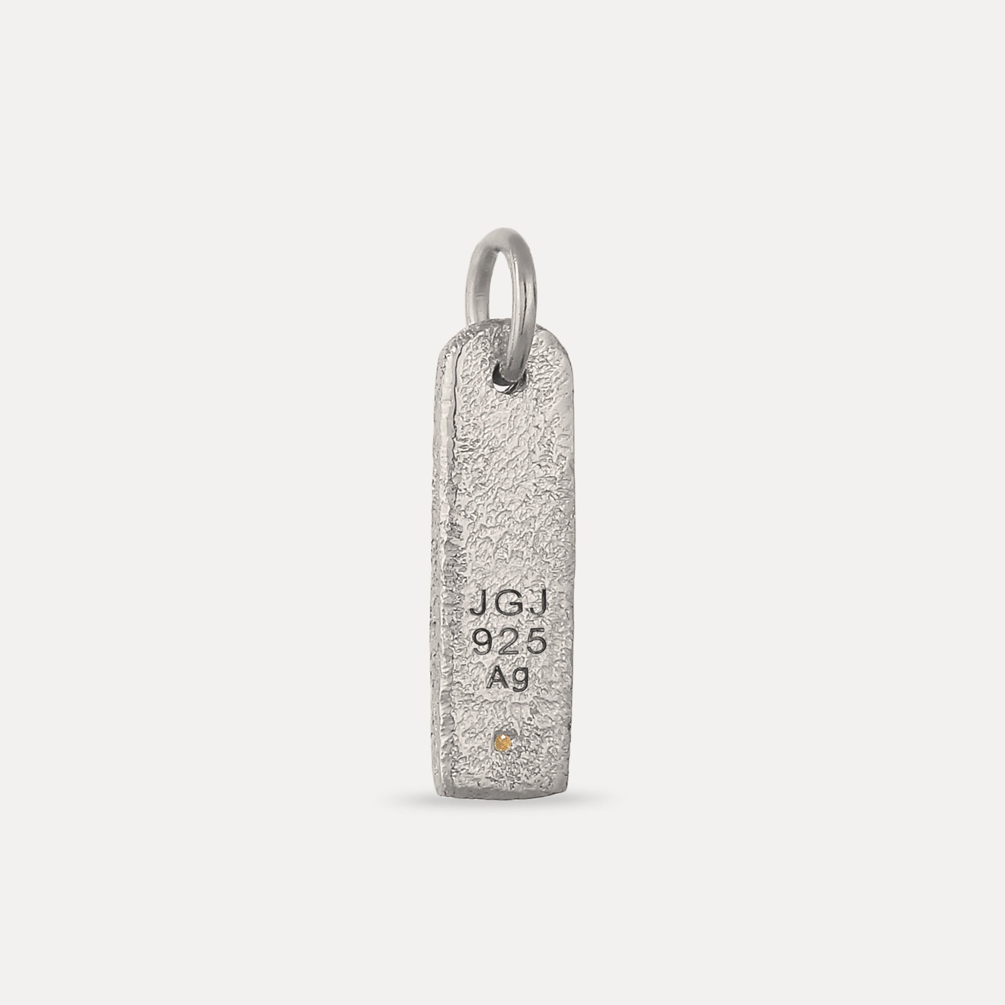 Stilnest Mandarin Granat Bar Anhänger Gold Vermeil gravierbar