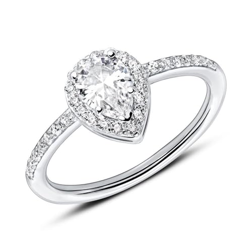 JEWLIX Verlobungsring Silber Tropfen Zirkonia Gr. 56