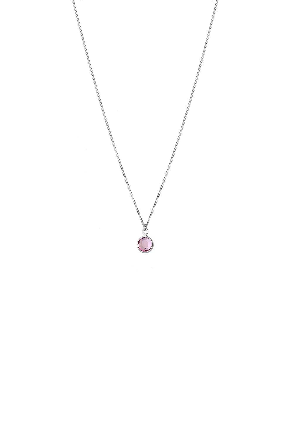 Joy June Birthstone Halskette Silber Hell-Amethyst