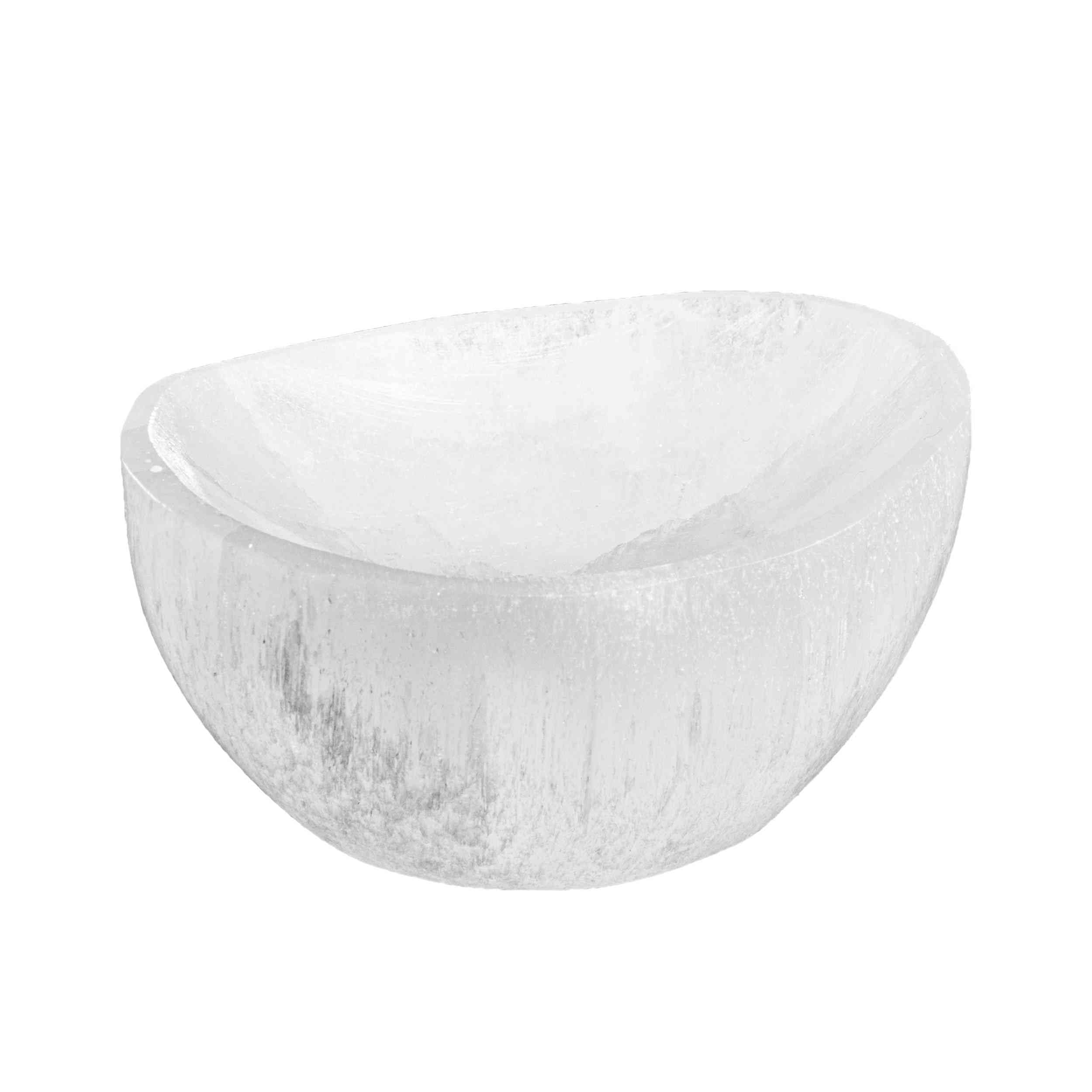 NKlaus HEALING CRYSTALS Selenit Schale 6,5cm Halbkugel
