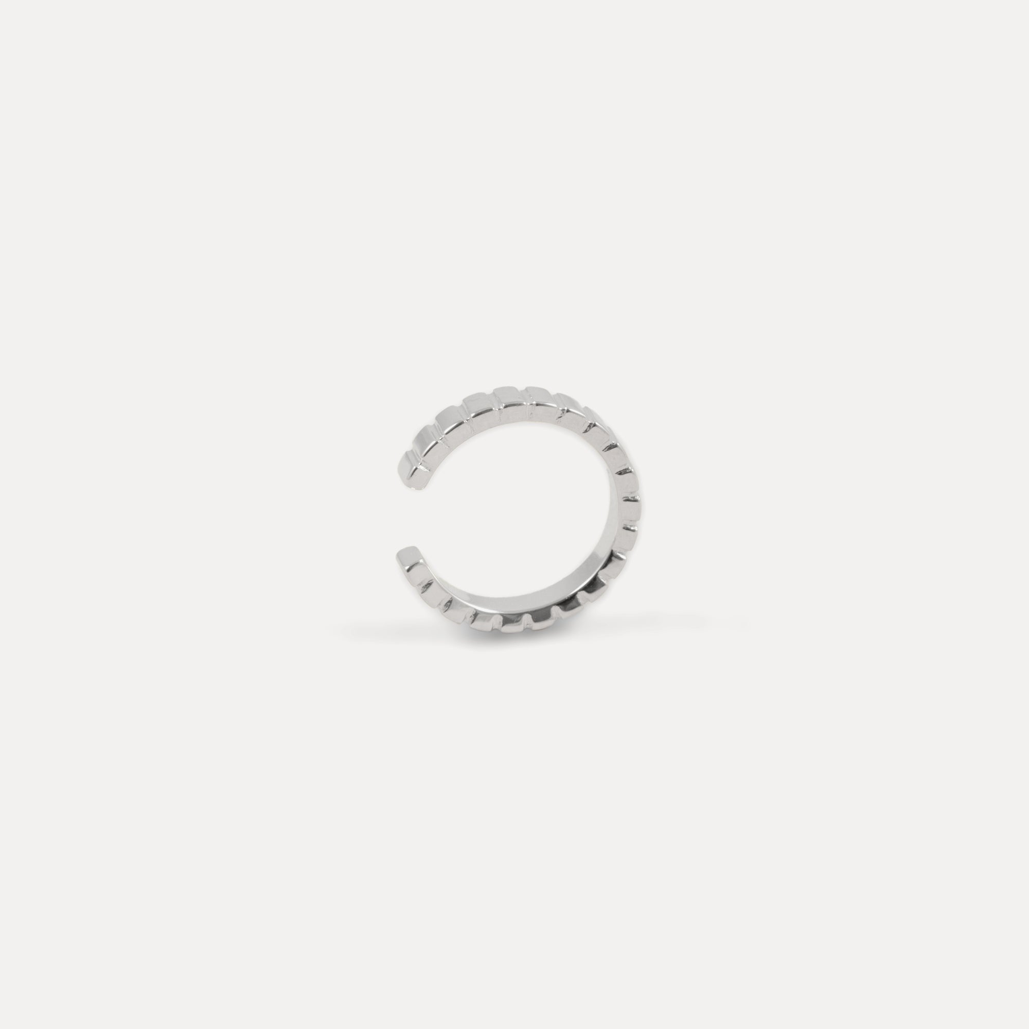 Stilnest Ridged Ear Cuff Ohrringe 24k Gold Vermeil 3 mm