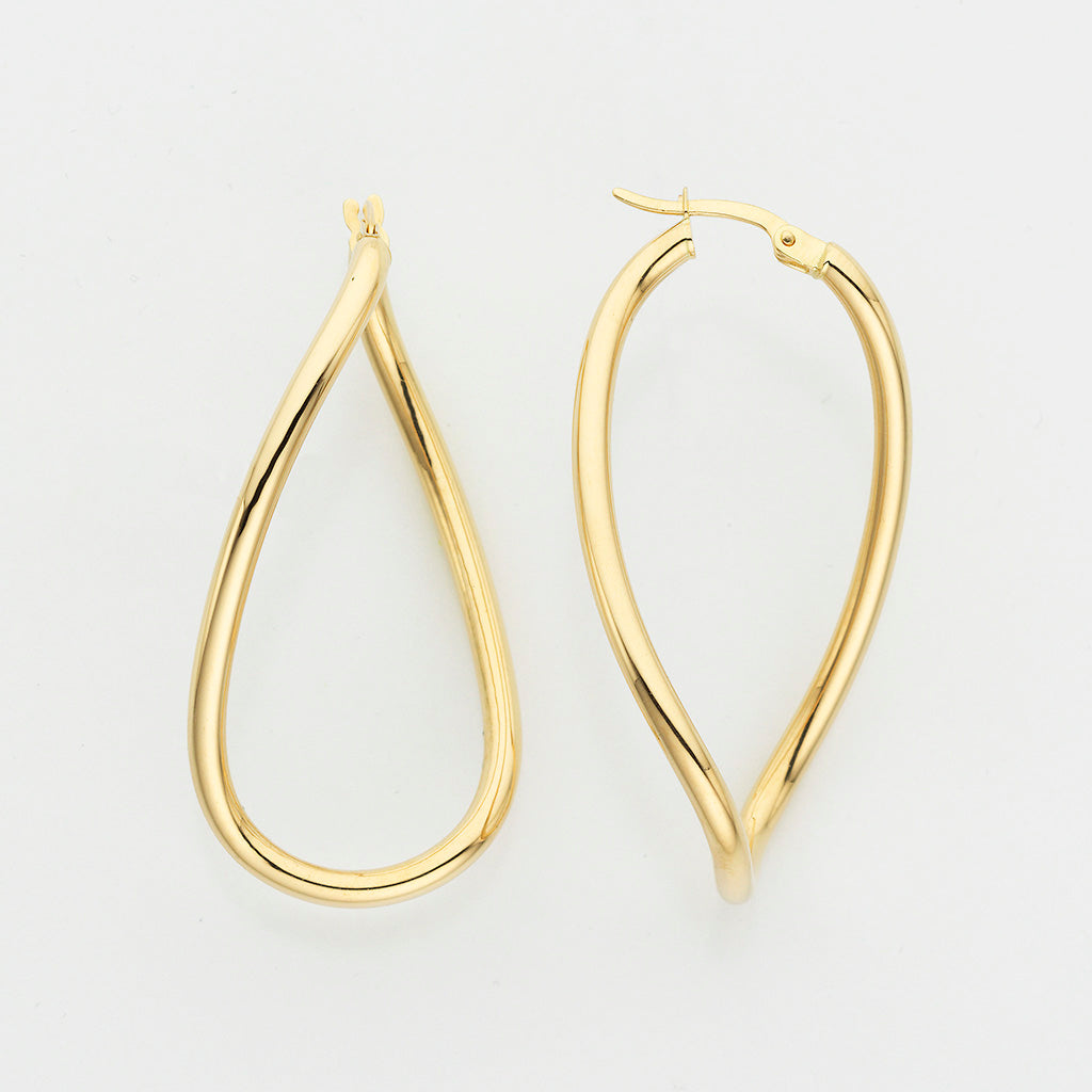 Eugen Rühle Ohrschmuck 80.3631 Creolen Gelbgold oval 40x25mm