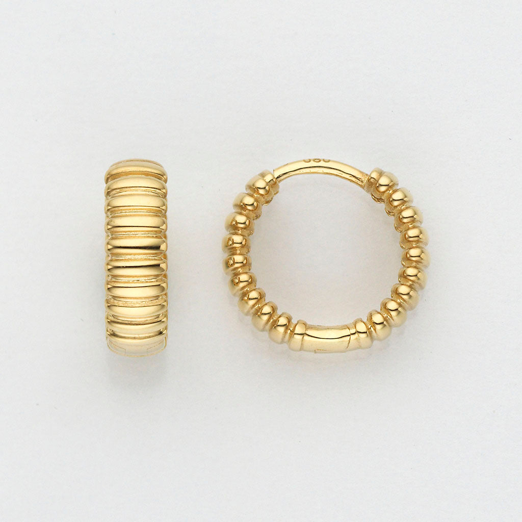 Eugen Rühle Ohrschmuck Scharnier-Creolen 4x14mm 585 Gold