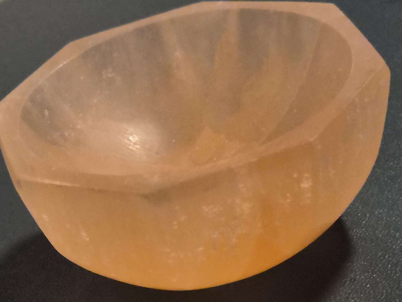 NKlaus Healing Crystals Selenit-Schale 6x6cm Pfirsich