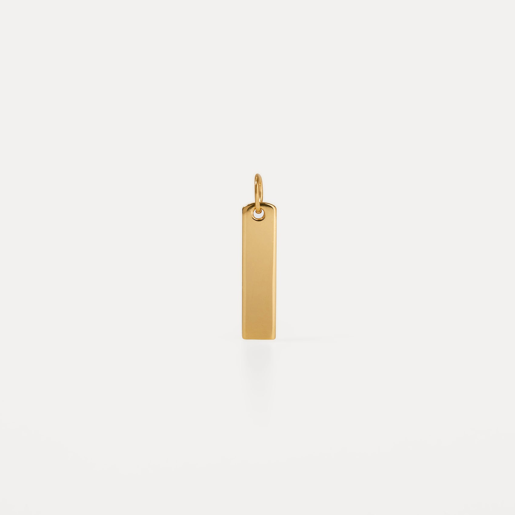 Stilnest Bar Anhänger Pendant Gold Vermeil 15 mm gravierbar