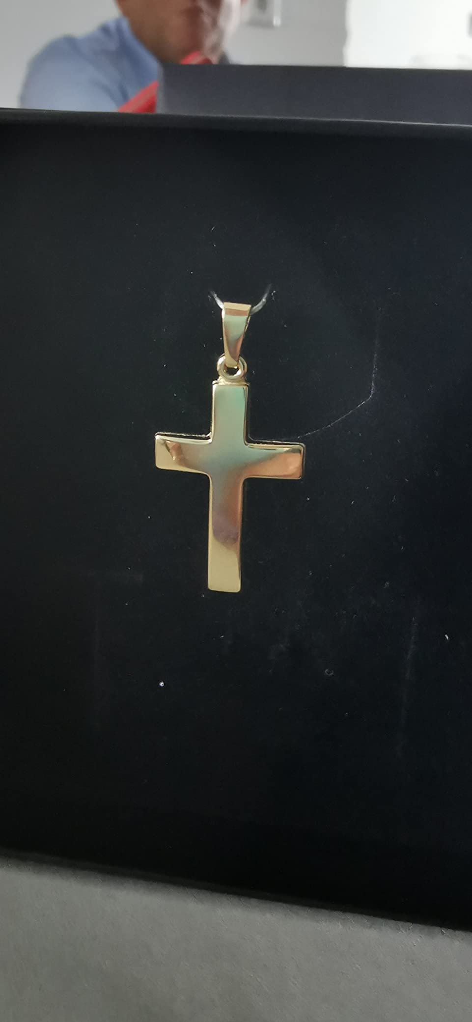 trendor Anhänger Kreuz 08610 Gold 585 21 mm