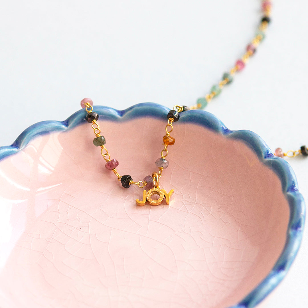 Joy by Corrine Smith Mixed Gemstone Joy Halskette Gold