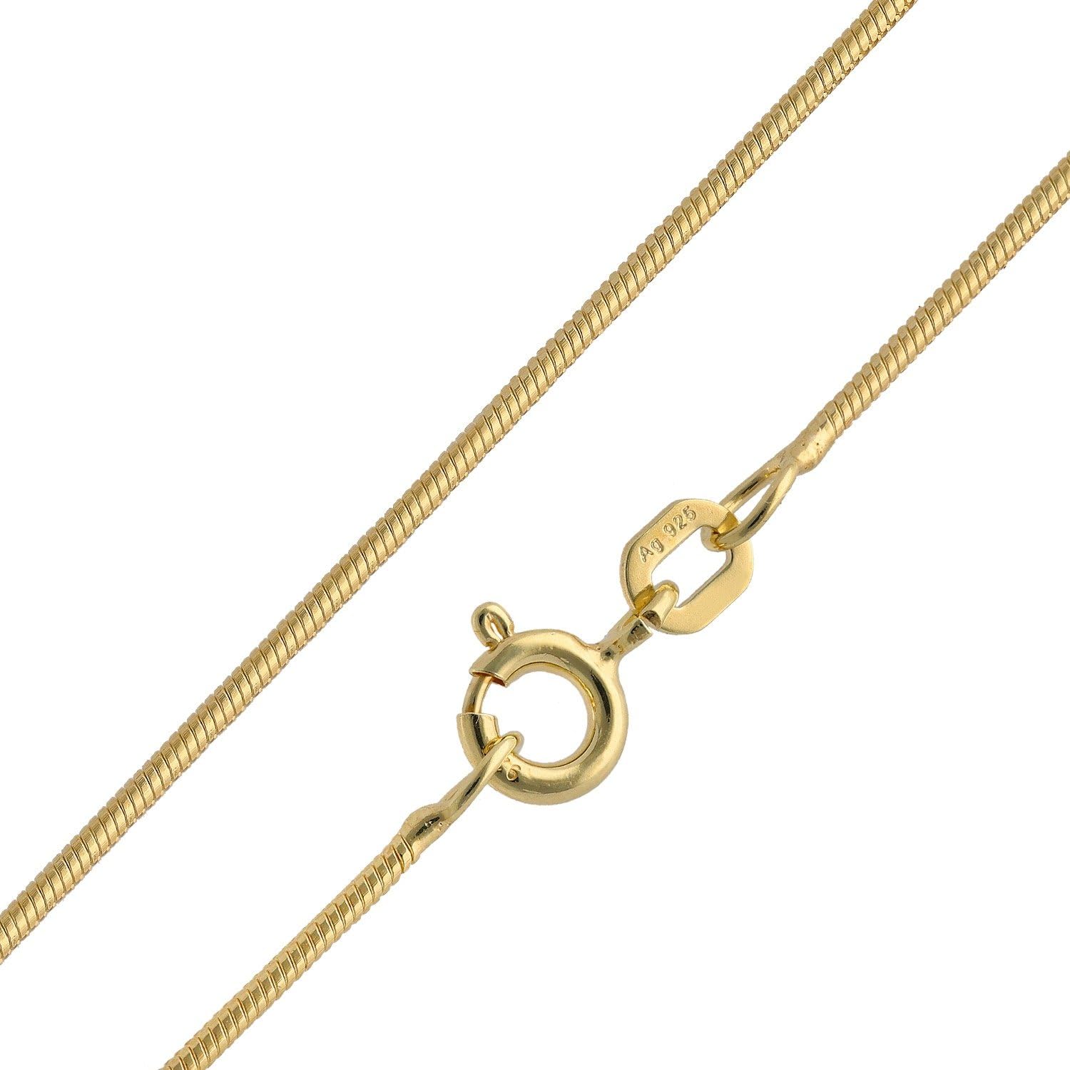 trendor Halsketten Schlangenkette 925 Silber 45 cm 1,1 mm