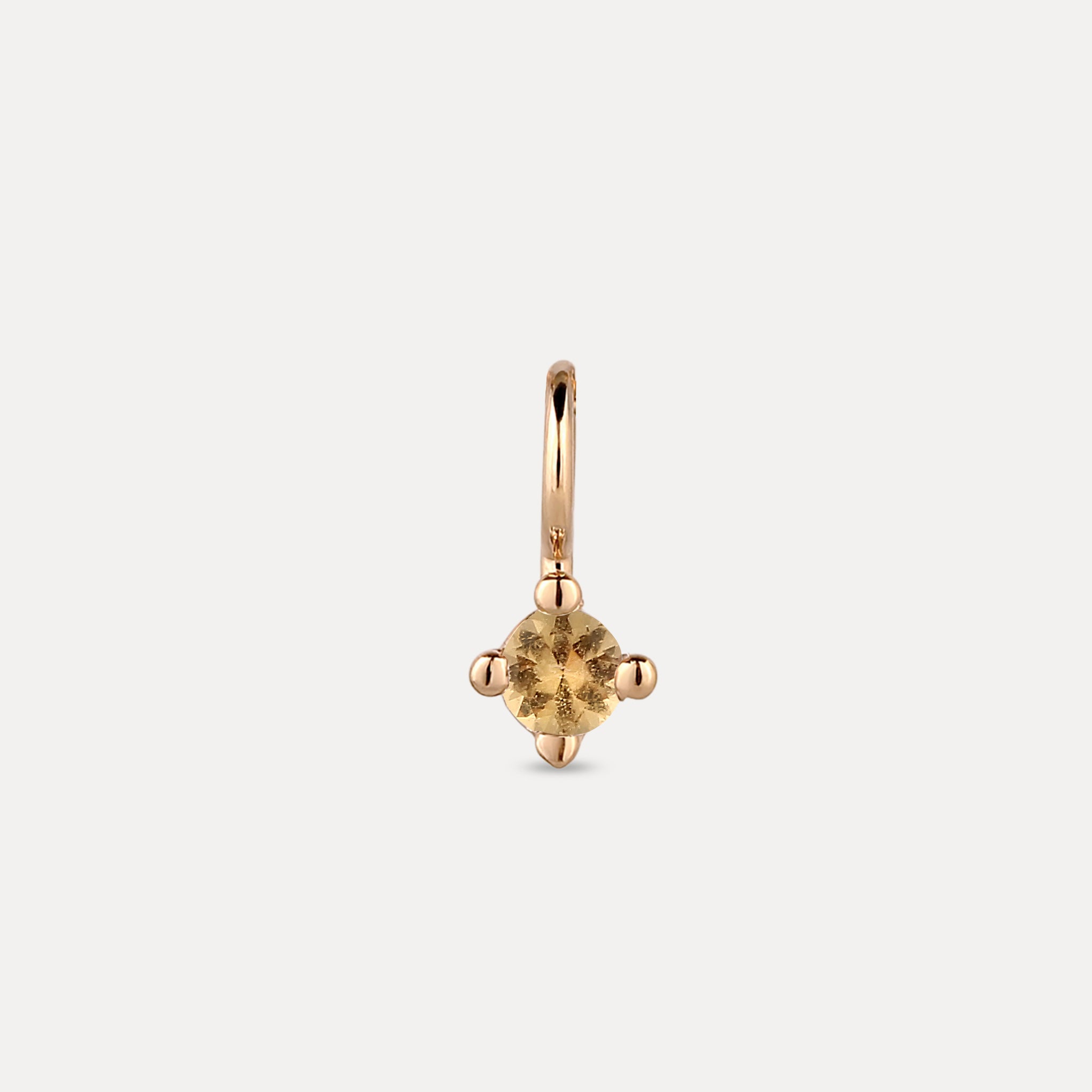 Stilnest Minimalist Birthstone Charm Anhänger 585 Februar