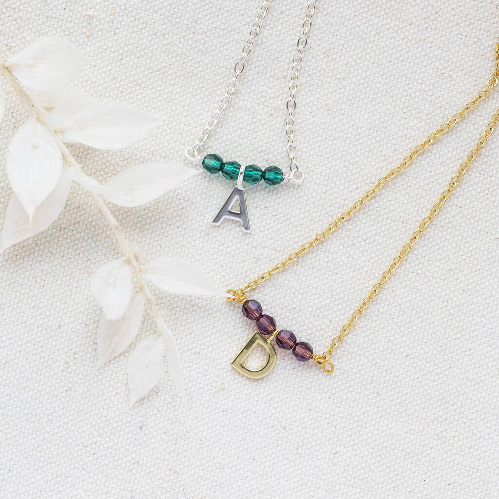 Joy by Corrine Smith Birthstone Armband Gold mit Initiale