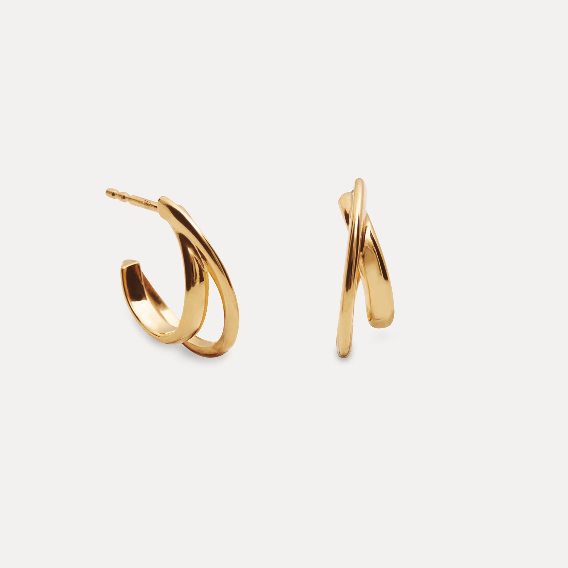 Stilnest Wrap Creolen Gold Vermeil 925 Silber