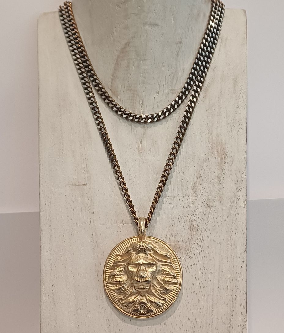 Alevá Bijoux Nata per Ruggire lange Halskette Bronze 77 cm