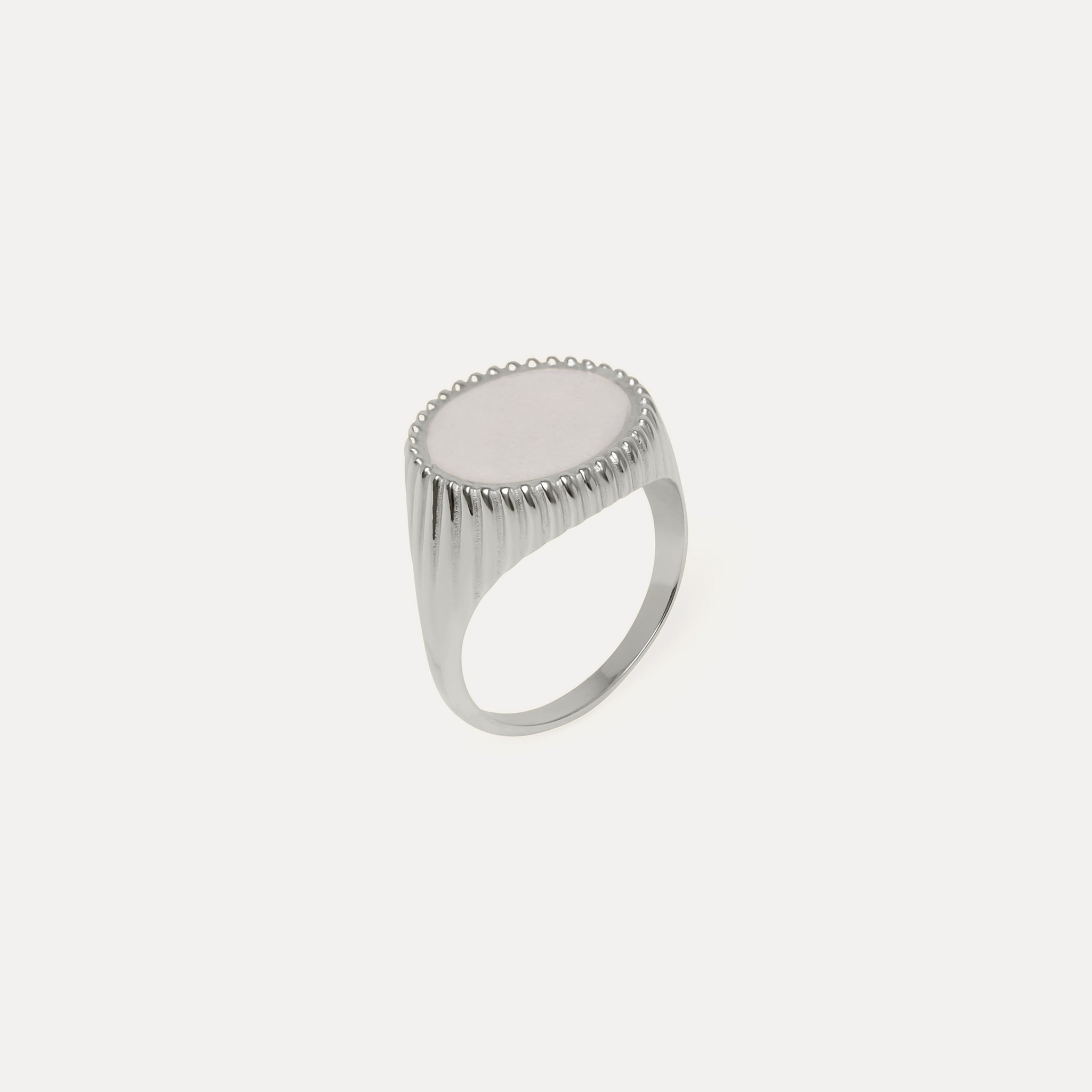Stilnest Solar Spritz Cocktail Ring Perlenweiß Gr. 52