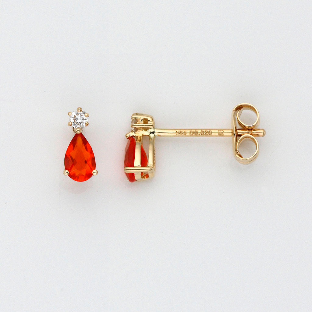 Eugen Rühle Ohrschmuck 80.7888 Ohrstecker Gelbgold Opal Brillant