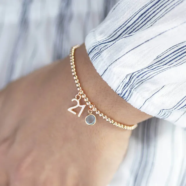 Joy by Corrine Smith 21 Geburtstag Charm Armband Perlen