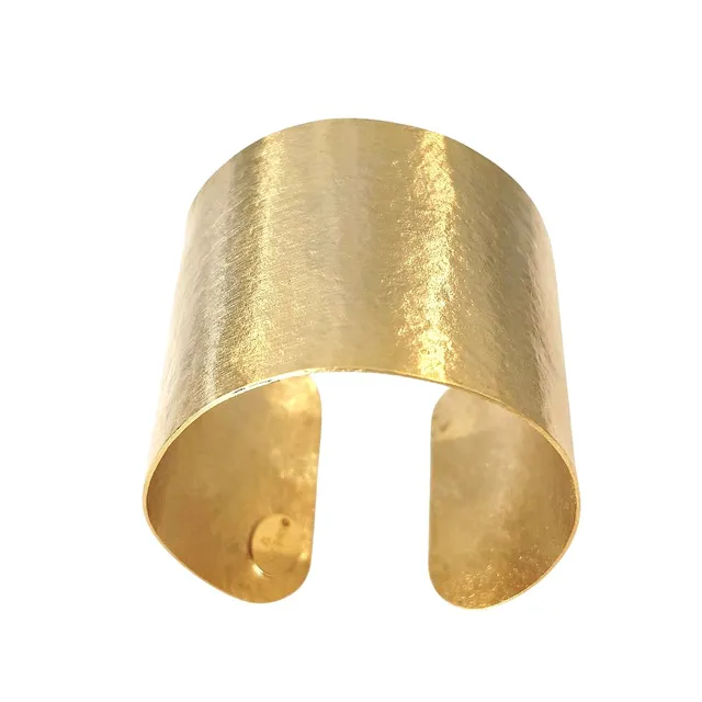Alevá Bijoux Clio Armband Gold 5 cm gehämmert