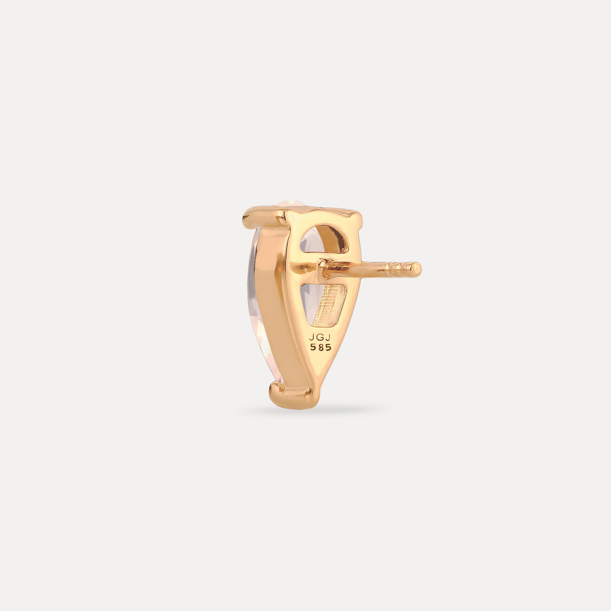 Stilnest Balance Drop Ohrstecker 585 Gold Rosenquarz