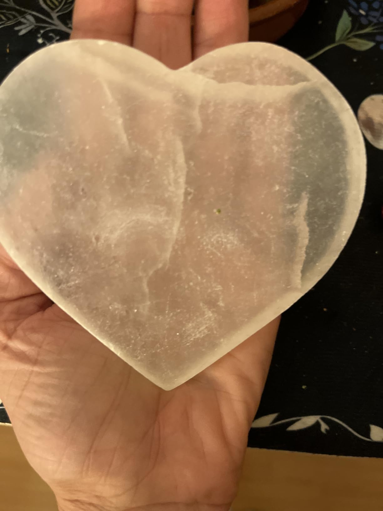 NKlaus Healing Crystals Selenit-Herzplatte 10x9cm