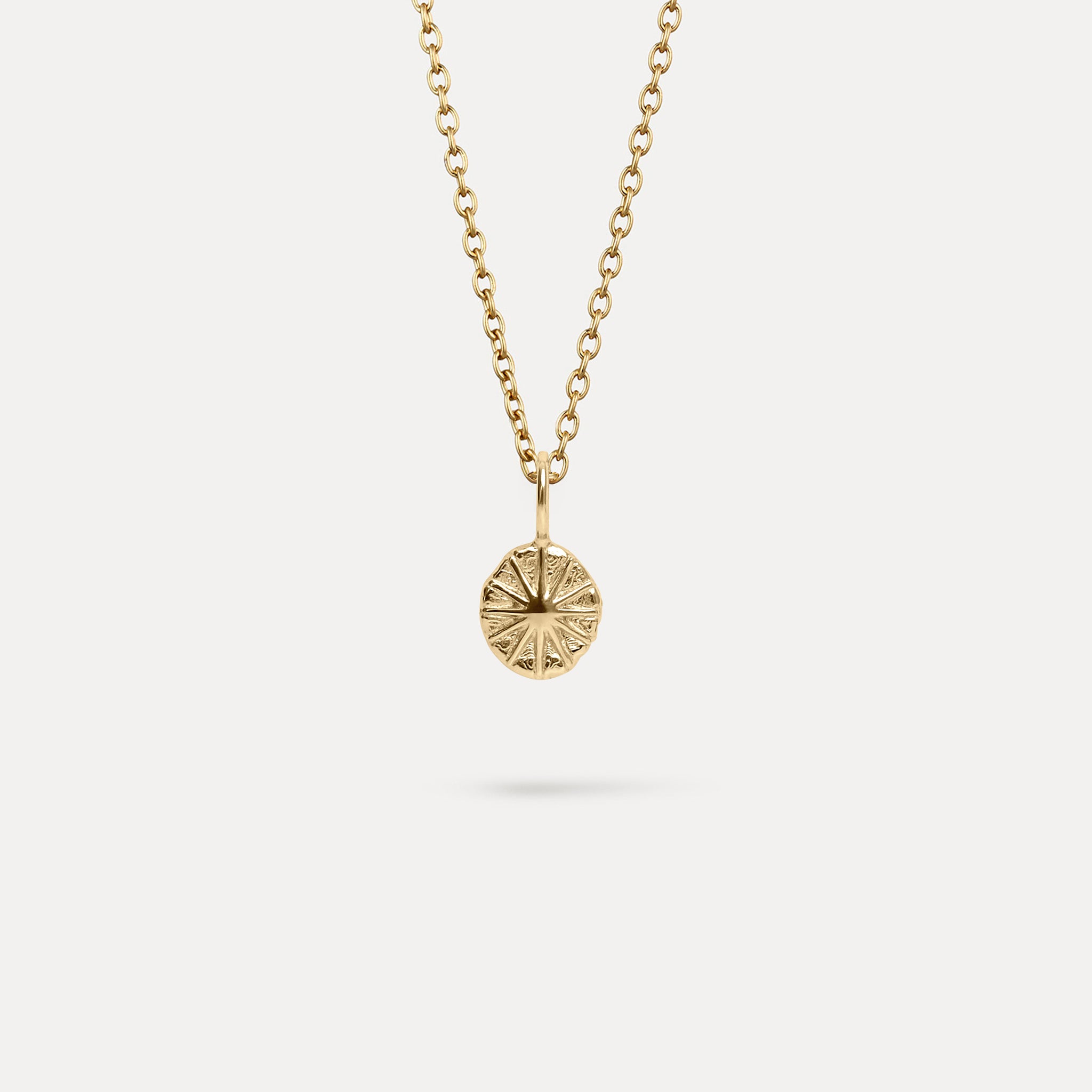 Stilnest Solar Eclipse Kette 585 Gold 14k Massivgold 45cm