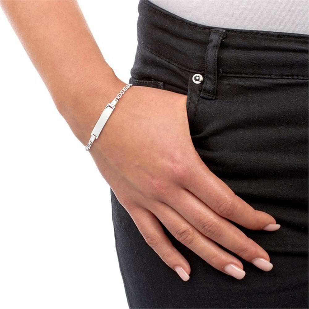 JEWLIX ID-Armbänder ID0035-T Armband 16 cm Silber gravierbar