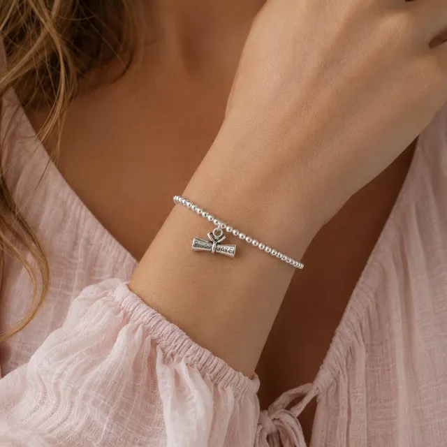 Joy by Corrine Smith Graduation Armband Silber verstellbar Stretch
