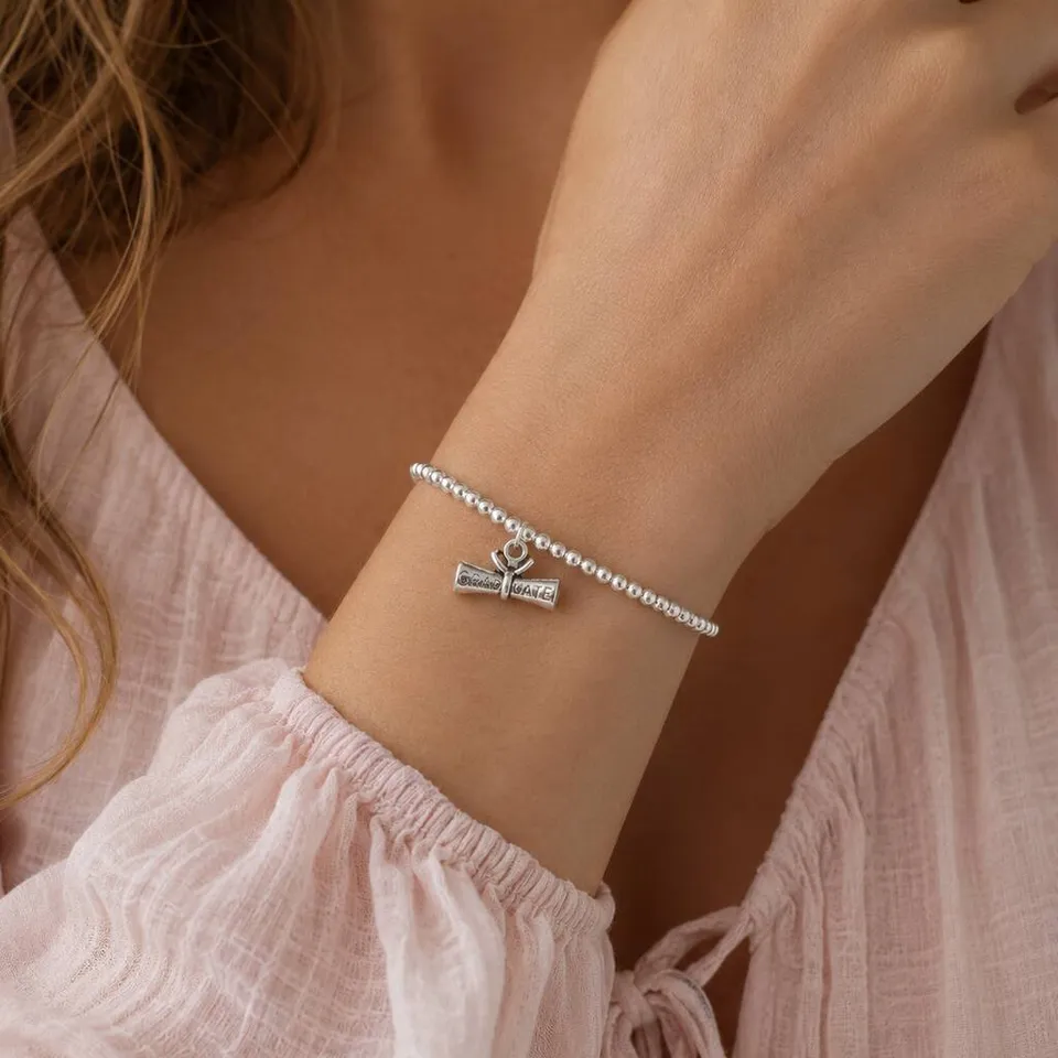 Joy by Corrine Smith Graduation Armband Silber verstellbar Stretch