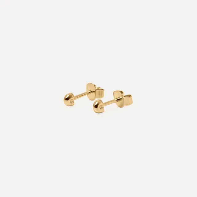 Stilnest Tube Ohrstecker 585 Gold minimalistisch