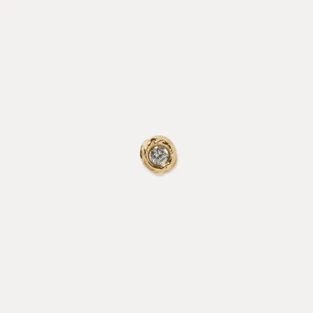 Stilnest Mater Diamant Ohrstecker Single Gold 14K