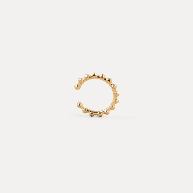 Stilnest Party Stack Ear Cuff 925 Silber 24k Vermeil 2 mm
