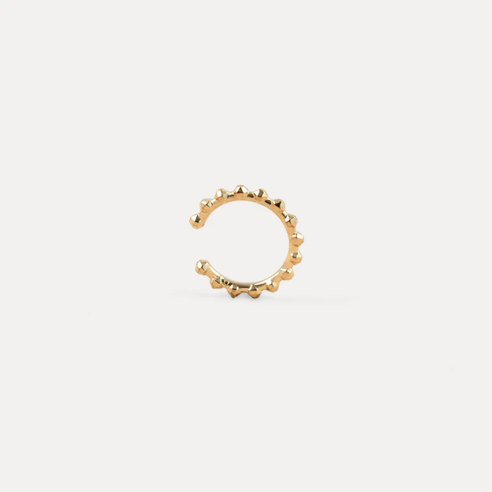 Stilnest Party Stack Ear Cuff 925 Silber 24k Vermeil 2 mm