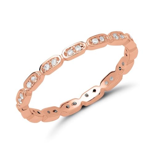 JEWLIX Ring 925er Silber rosévergoldet Zirkonia