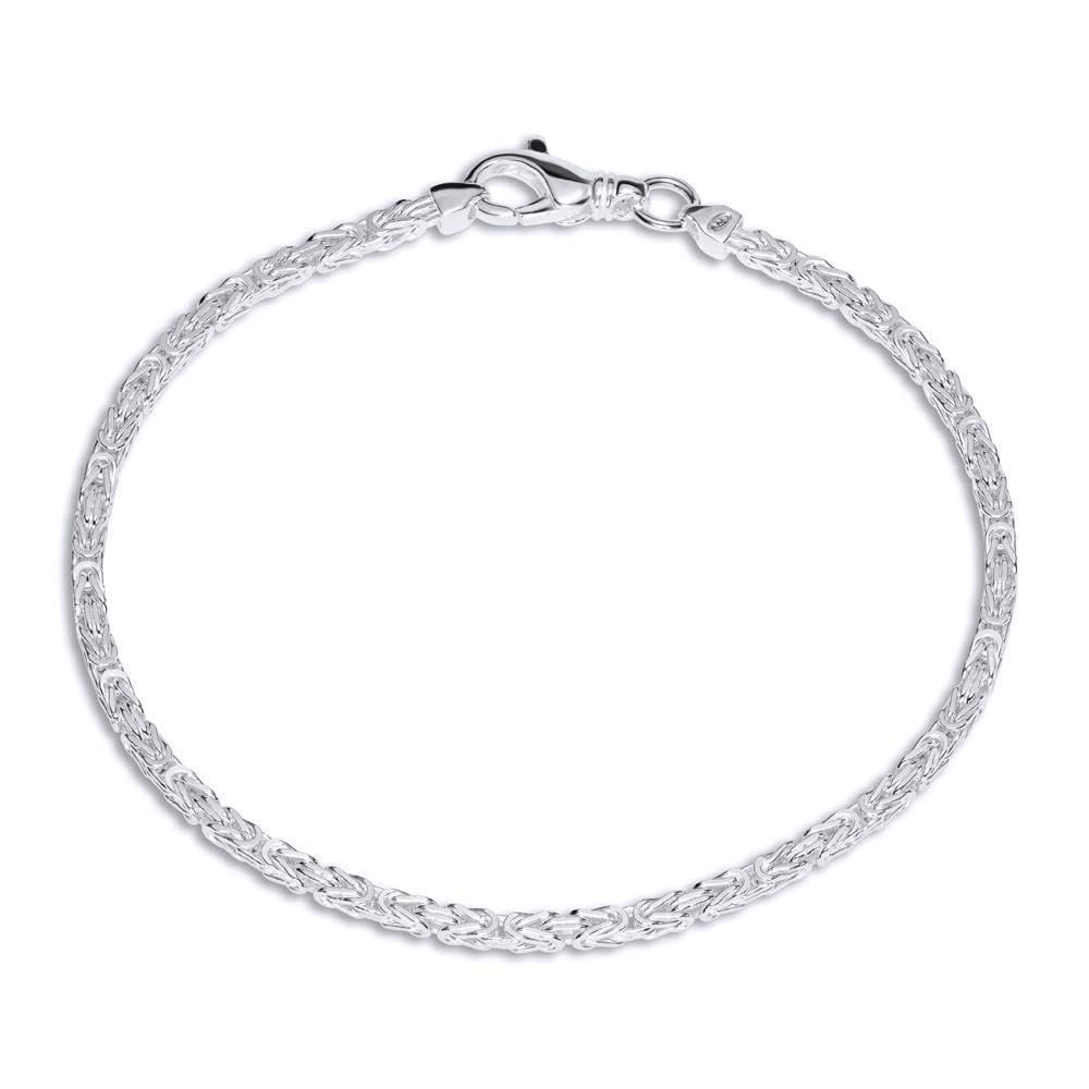 JEWLIX Königsarmbänder Silberarmband 925 2,5mm 21cm