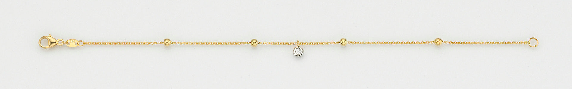 Eugen Rühle 41.5110 Ankerkette Armband Gold Brillant 0,03 ct