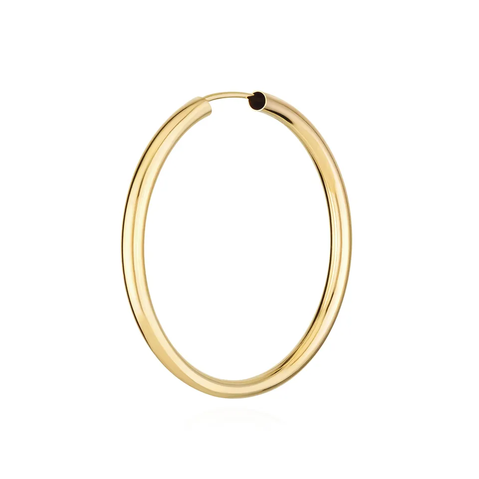 NKlaus JEWELLERY einzelne Creole 333 Gelbgold 40mm rund