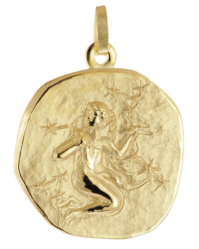 trendor Jungfrau Sternzeichen Anhänger 925 Silber vergoldet 20 mm