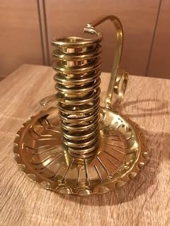 NKlaus Spiral-Kerzenleuchter Eisen schwarz 12 cm