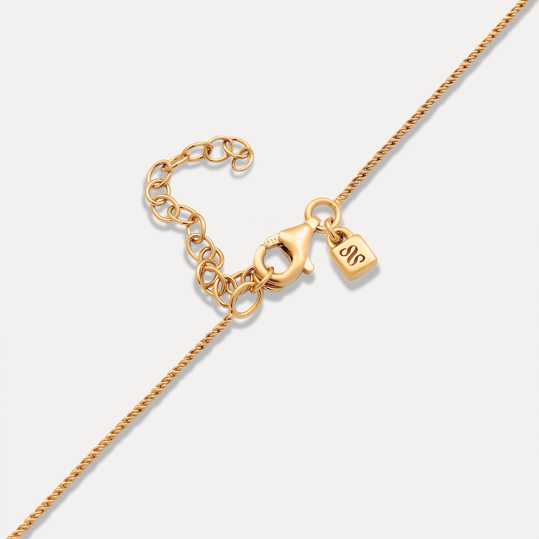 Stilnest Spiral Dainty Chain Fußkette Vermeil