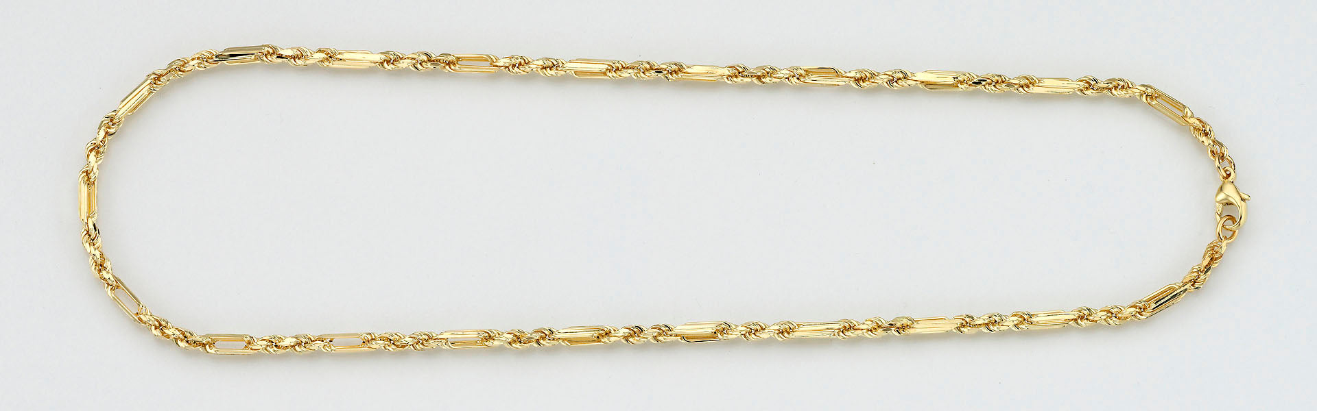 Eugen Rühle Figaroketten Fantasiekette 3,3mm Halskette Gelbgold 45cm