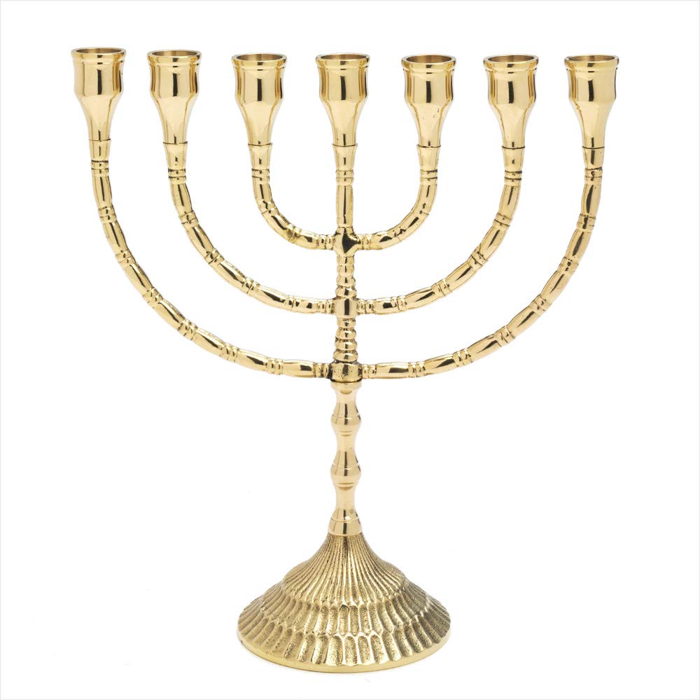 NKlaus Candle Holder 7-armig Kerzenleuchter Gold Messing 30 cm