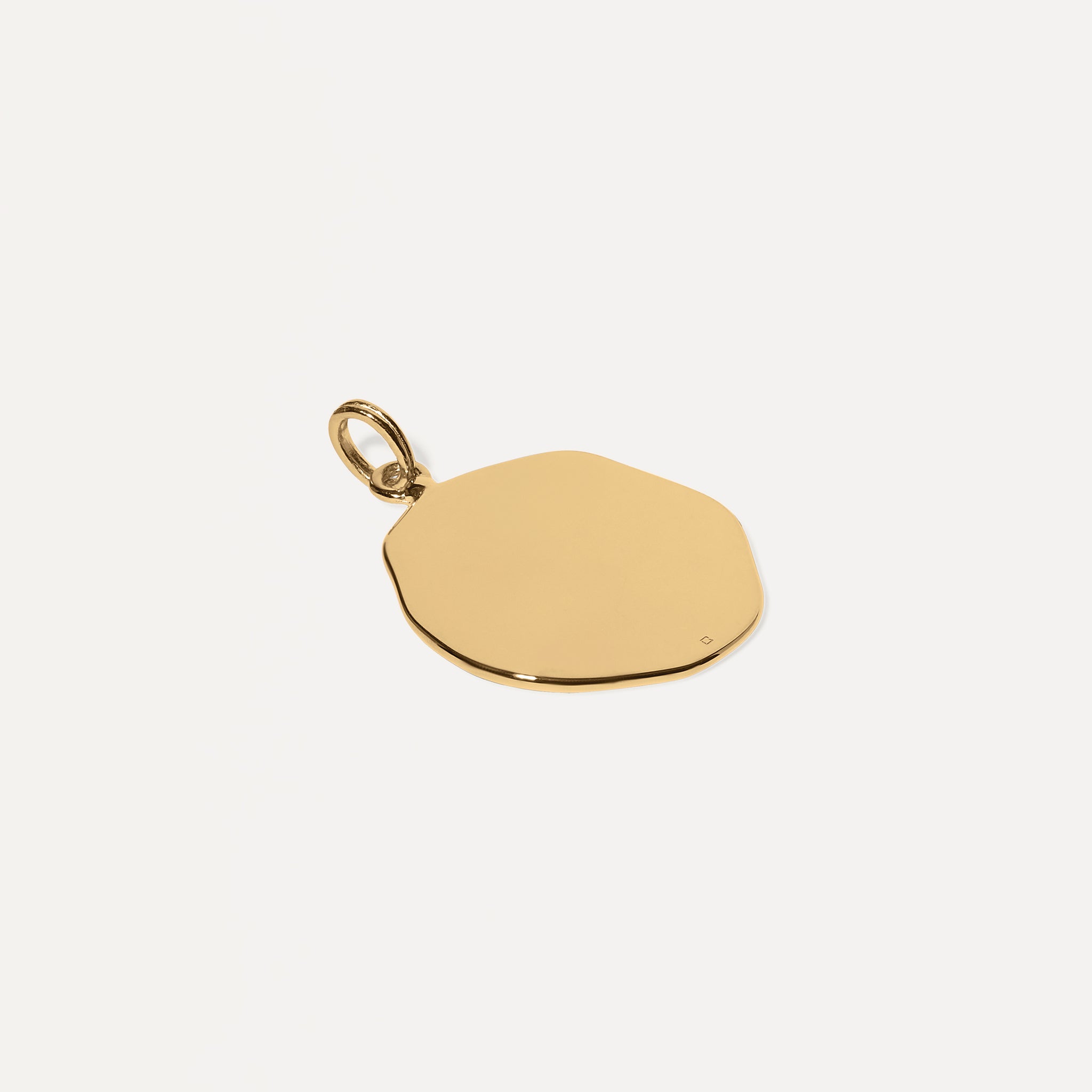 Stilnest Engravable Large Seal Anhänger 24k Gold Vermeil gravierbar