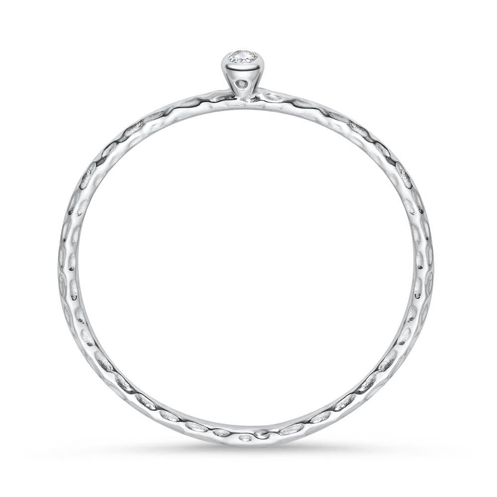 JEWLIX DR0523-W Damenring 585er Weißgold Weißtopas