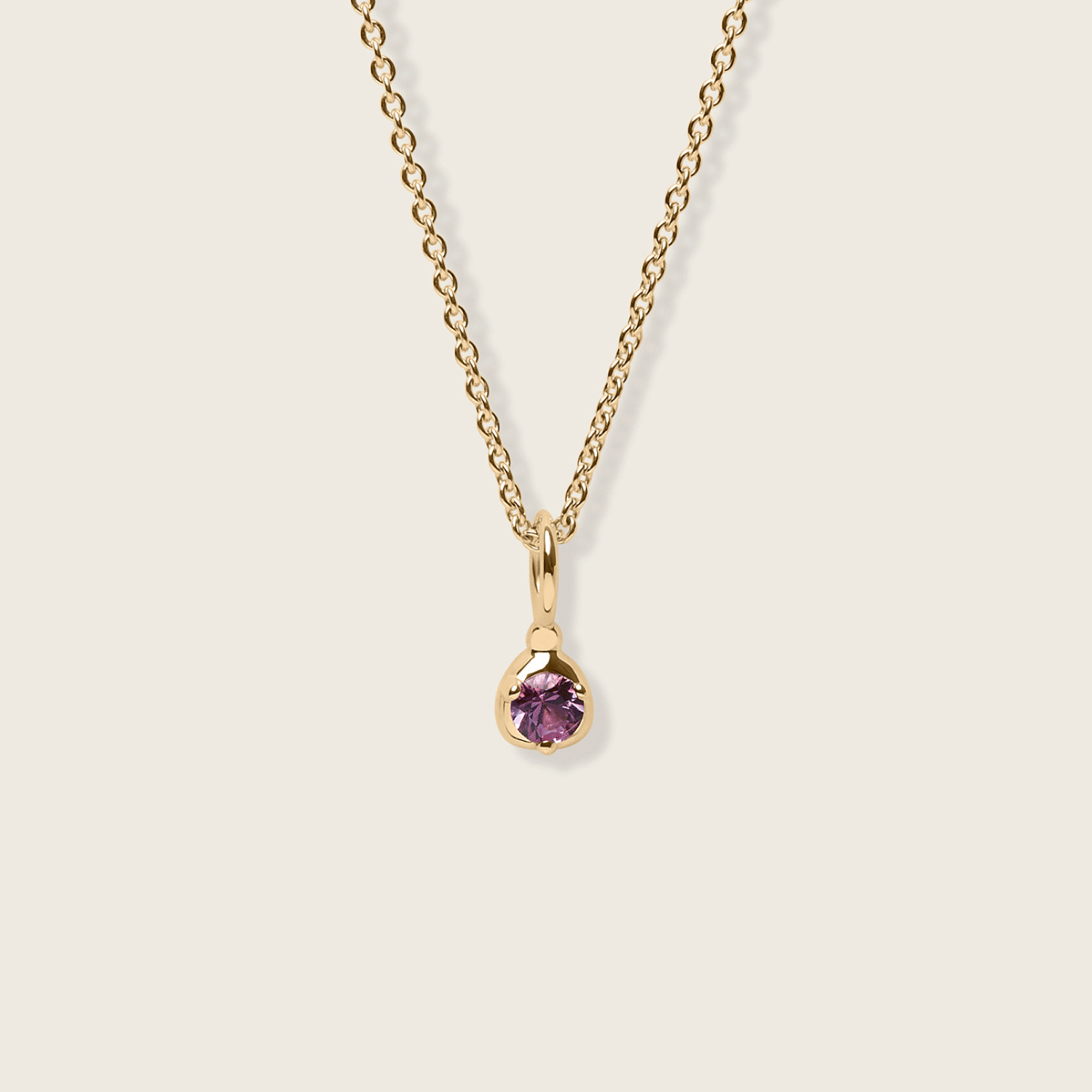 Stilnest Mini Birthstone Kette 585 Gold 45cm