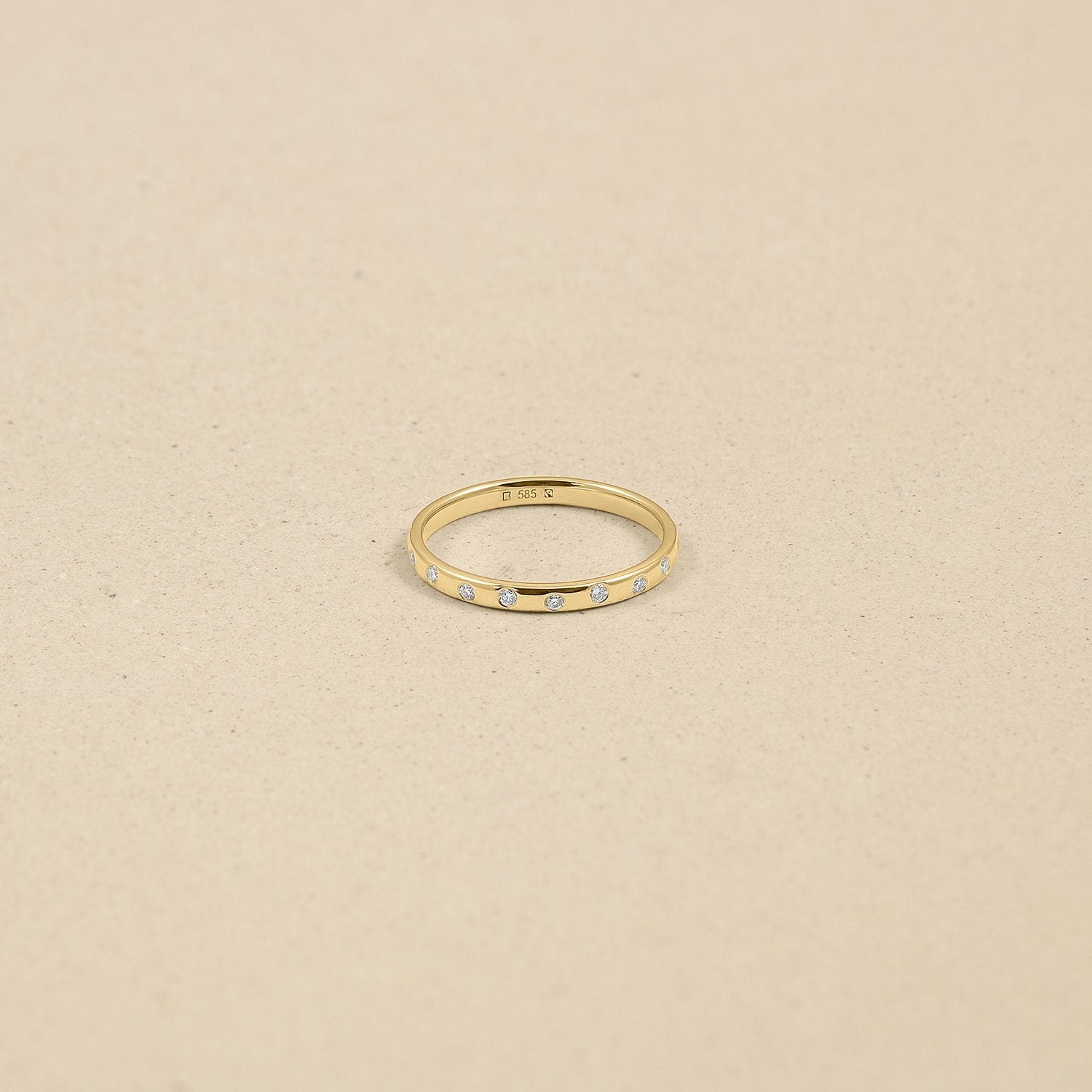 Stilnest Fair Bands Diamanten Twisted Ring 585 Gold Gr. 56